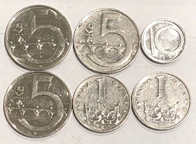 Read more about the article (Lot of 6) Czech Republic coins