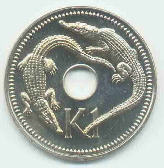 Read more about the article Papua New Guinea 1979 Salt Water Crocodiles 1 Kina Shiny Proof-Like Coin KM # 6