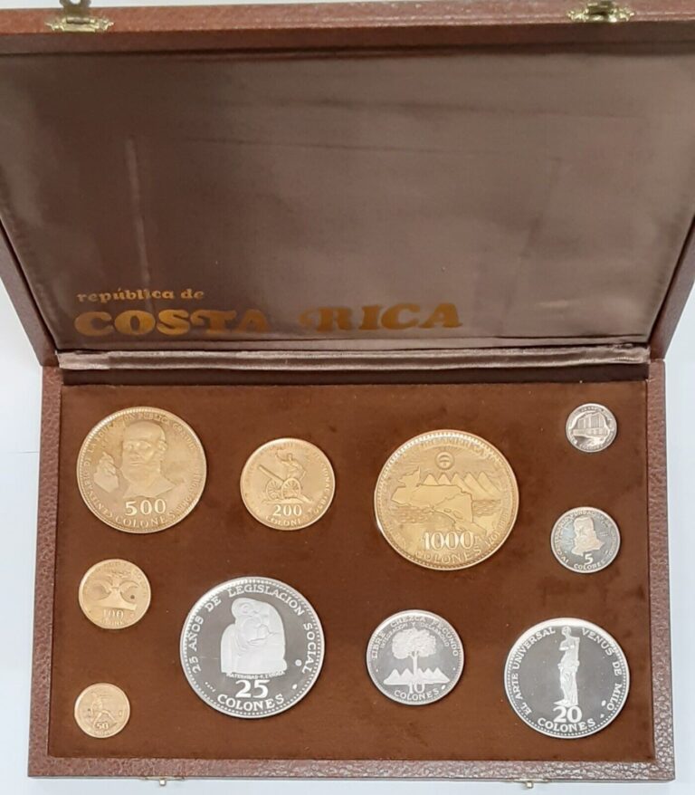 Read more about the article 1970 Costa Rica Gold and Silver 10 Coin Proof Set in Original Case (MK)