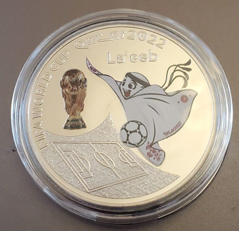 Read more about the article 2022 Qatar FIFA World Cup  Soccer Mascot La’eeb  Coin with Cover  !!!