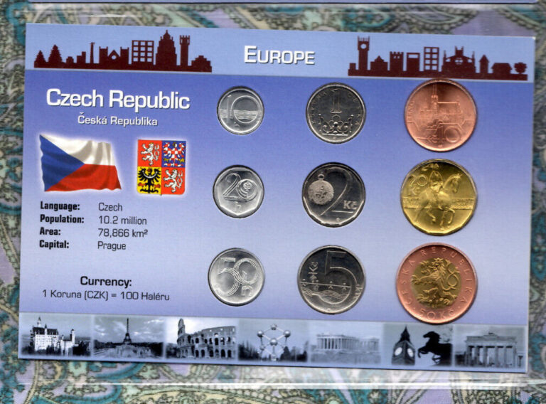 Read more about the article Littleton World Coin Set Czech UNC 1999-2012 50 Korun 2011 10 20 50 Haleru  99