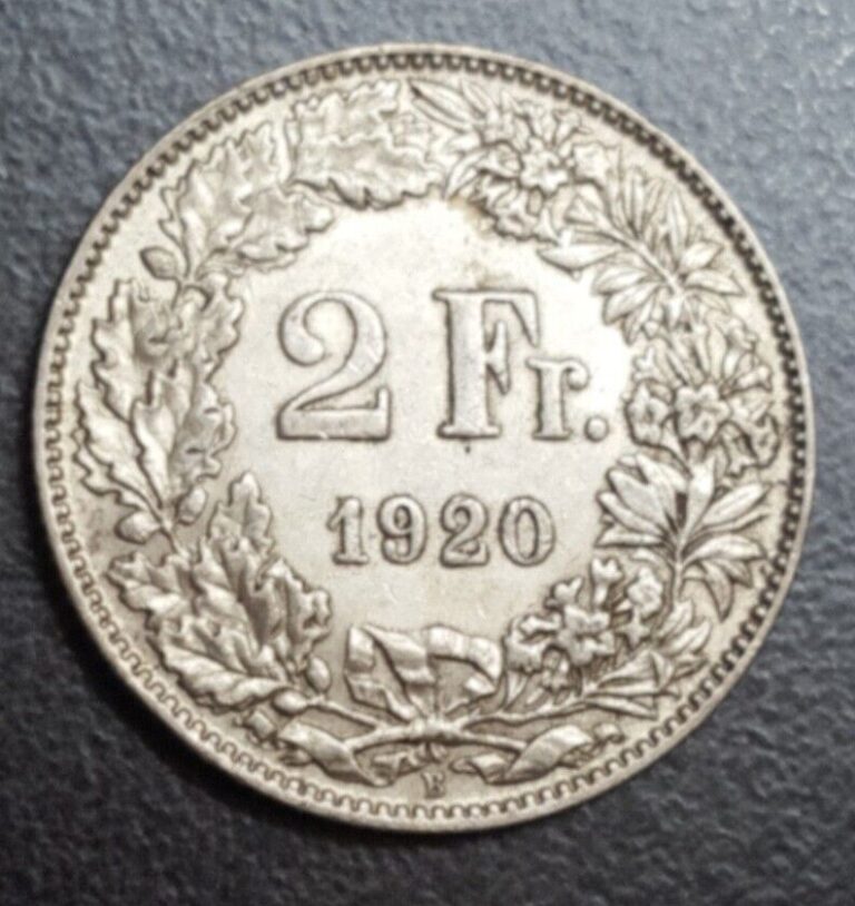 Read more about the article 1920 B SWITZERLAND 2 FRANCS SILVER XF 103 YEARS OLD COIN BERN MINT KM 21