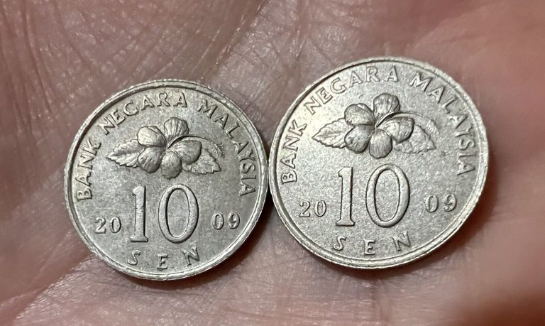 Read more about the article Two Malaysia 10 Sen 2009 Coins Second Series Cupronickel Copper Nickel Ringgit