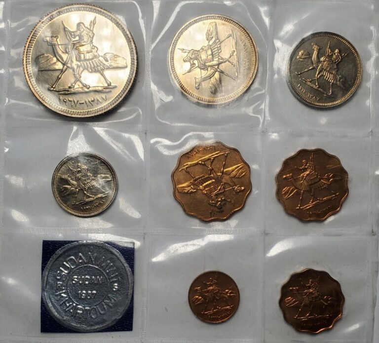 Read more about the article 1967 Republic Of Sudan Mint Khartoum Sudan Proof Set 8 Coins Low Mintage!