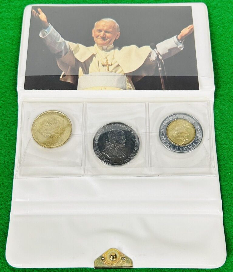Read more about the article 2000 Vatican City Coin Set Lira 1987 1995 Roma Anno Santo Pope John Paul UNC.