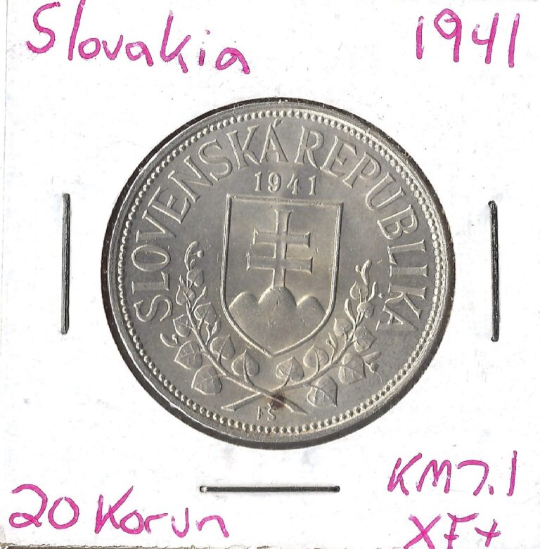 Read more about the article Coin Slovakia 20 Korun 1941 KM7.1  silver  combined shipping