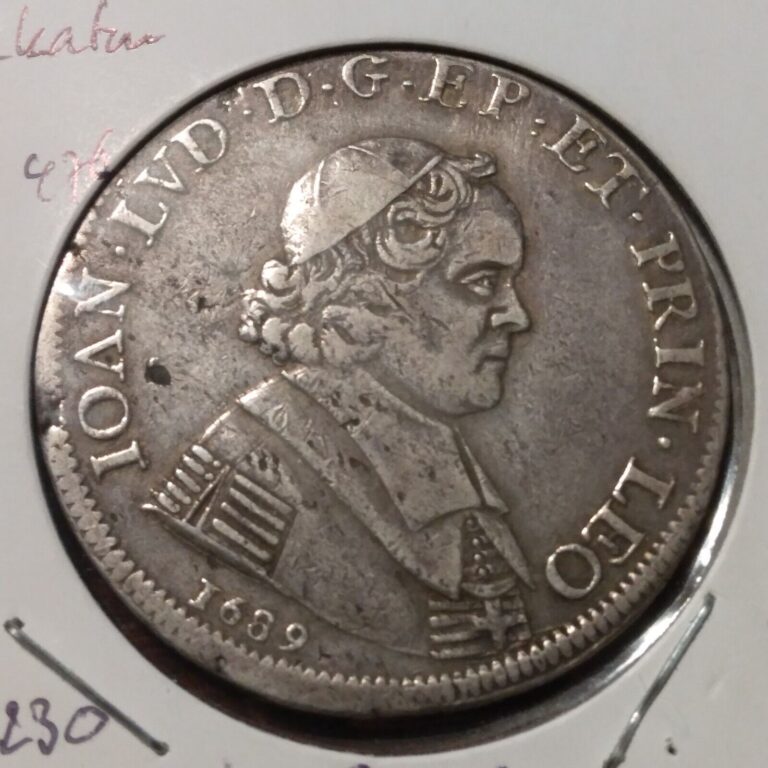 Read more about the article 1689 Liege Belgium Jean-Louis d’Elderen Silver Ducaton 32.04 grams coin RARE!