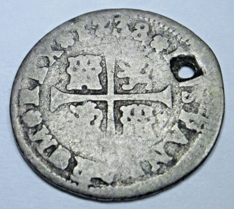 Read more about the article 1738 Spanish Silver 1/2 Reales Antique Colonial Cross 1700s Pirate Treasure Coin