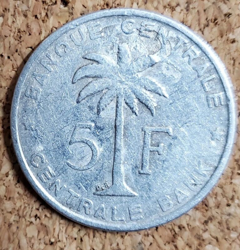 Read more about the article 1958 Rwanda-Urundi (Belgian Congo) 5 Francs Coin