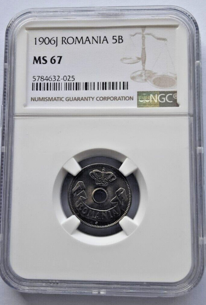 Read more about the article 1906J Romania 5B   NGC 67   Carol I King of Romania