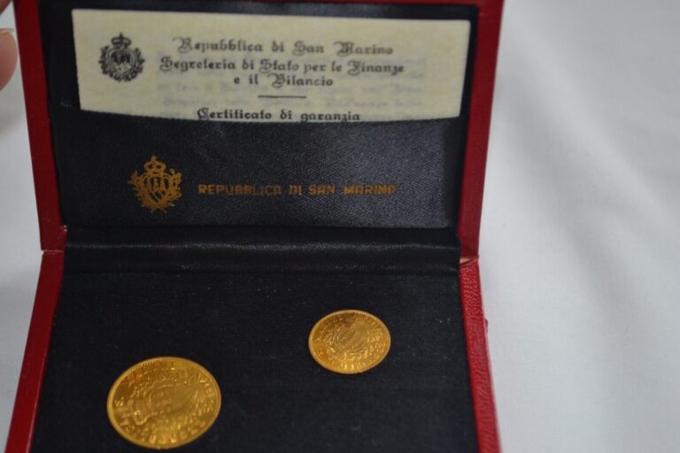 Read more about the article 1974 San Marino UncirculatedOne Scudo and Two Scudi Gold Coins Encased AGW .2652