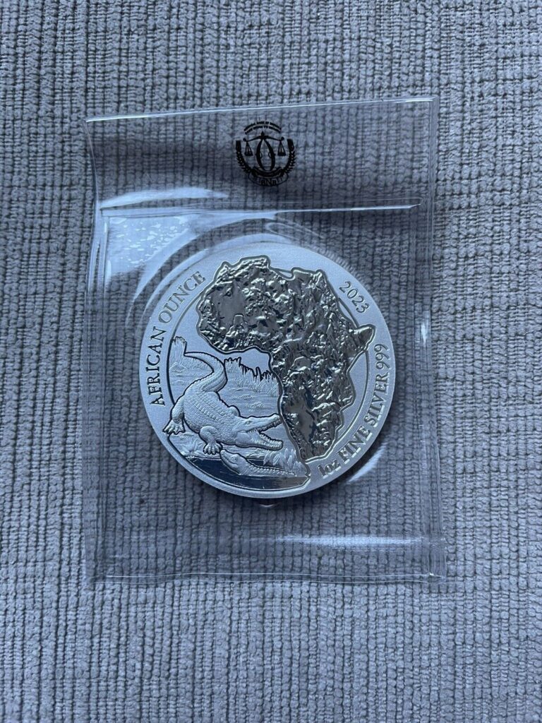 Read more about the article 2023 Bank Of Rwanda Crocodile 1 oz .999 Silver Coin BU In OGP