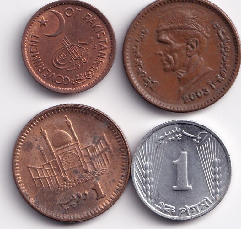 Read more about the article Lot of 4 Pakistan coins  1 pie  1 paisa  1 rupee  1956- 2001
