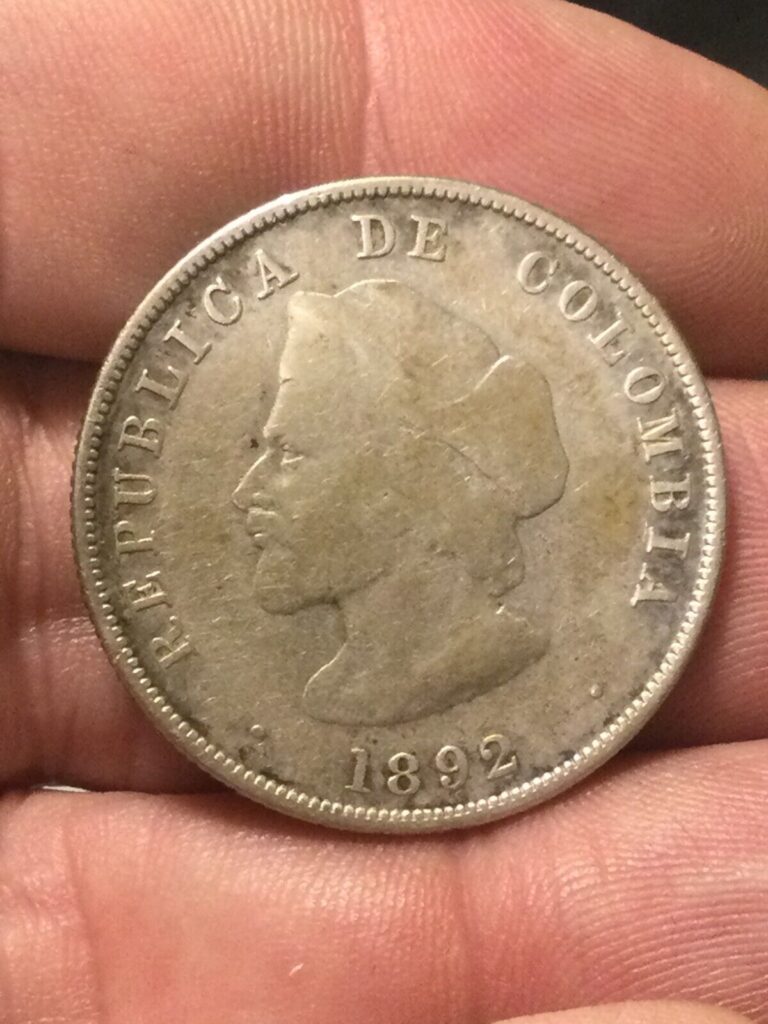 Read more about the article 1892 Colombia 50 Centavos silver