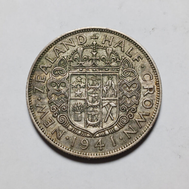 Read more about the article 1941 New Zealand 1/2 Crown – Silver Coin – George VI – Half Crown