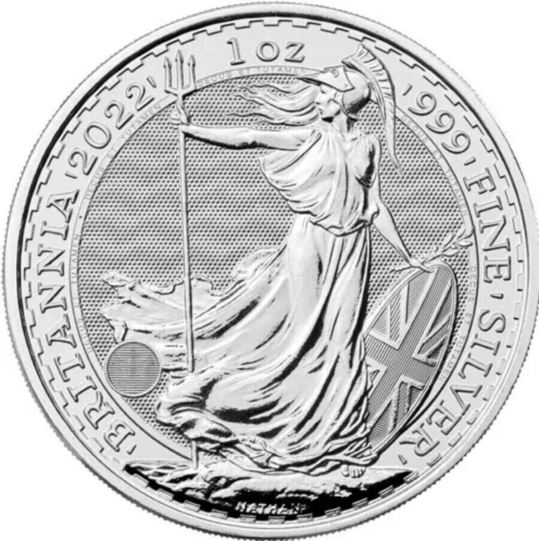 Read more about the article 2022 Silver Britannia .999 1 oz Fine Silver Coin BU United Kingdom £2 Royal Mint