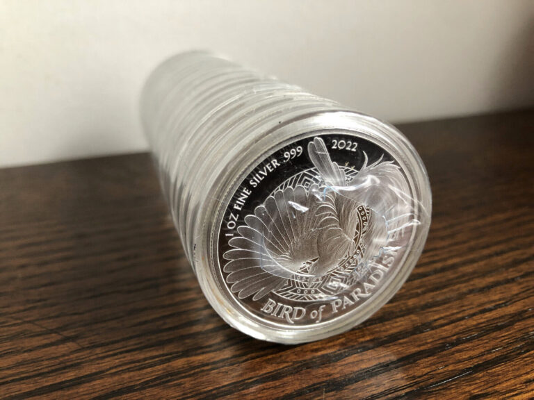 Read more about the article 2022 Papua New Guinea Bird of Paradise 1 oz Silver Kino BU – 20 COIN ROLL!