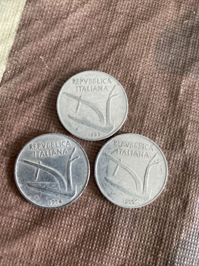 Read more about the article 3 Coins Italy 1953  1954  1955 10  Circulated