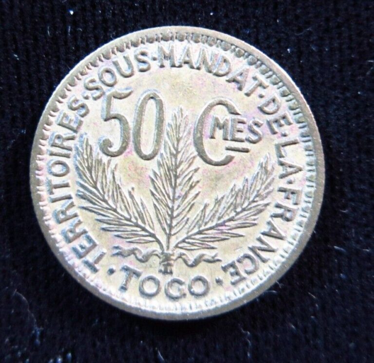 Read more about the article TOGO 50 CENTIMES 1924 TERRITOIRES SOUS MANDAT DE LA FRANCE 0210# MONEY COIN