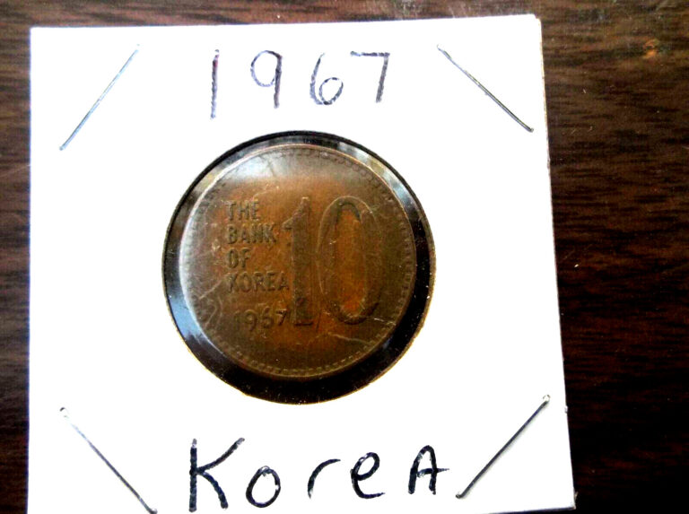 Read more about the article 1967 Korea 10 Won Coin South Korean Coins Old Vintage Rare Money Collectible