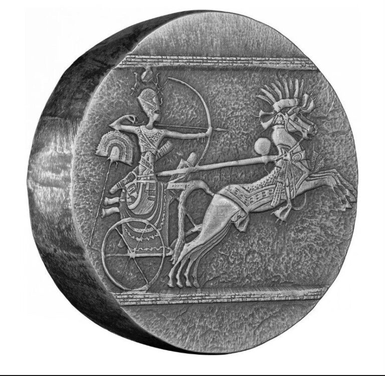 Read more about the article Chad Chariot of War  5 OZ Silver Coin Egyptian Relics Series