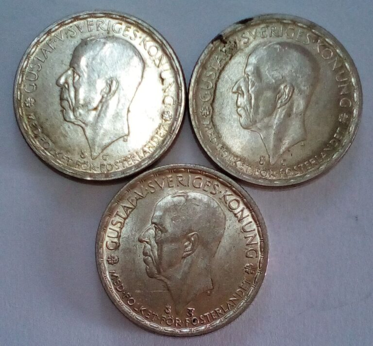 Read more about the article Lot. Sweden 1 krona silver coins KM# 814