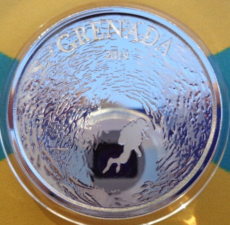 Read more about the article 2019 Grenada DIVING PARADISE $2 silver BU coin .999 fine silver