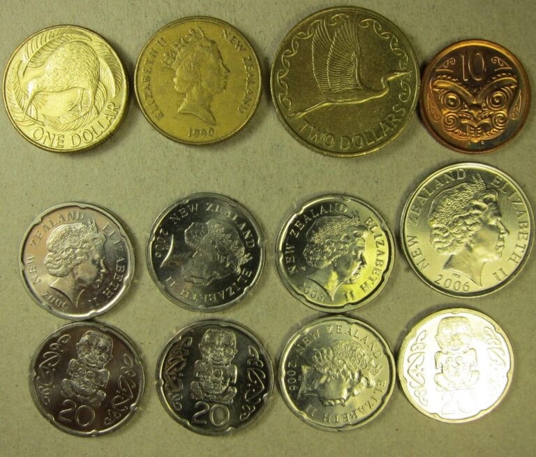 Read more about the article New Zealand  112 coins 6 types 1990 to 2006  (#2911)