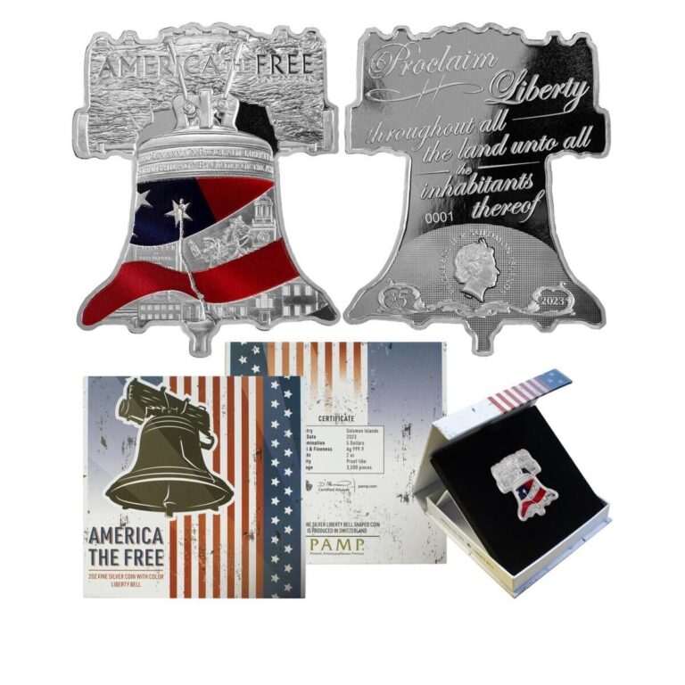 Read more about the article 2023 PAMP America the Free Liberty Bell 2oz Shaped Silver Coin