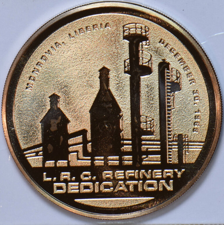 Read more about the article Liberia 1968 Liberian Refining Company Refinery Dedication Coin-Medal 292804 co