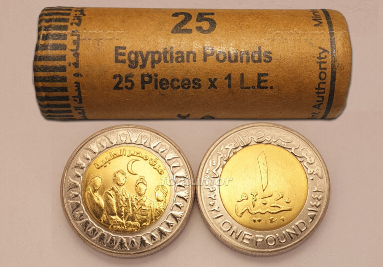 Read more about the article EGYPT  25 x Coins with ROLL 1 Pound 2021  HEALTH DAY Medical Teams  UNC BIMETAL