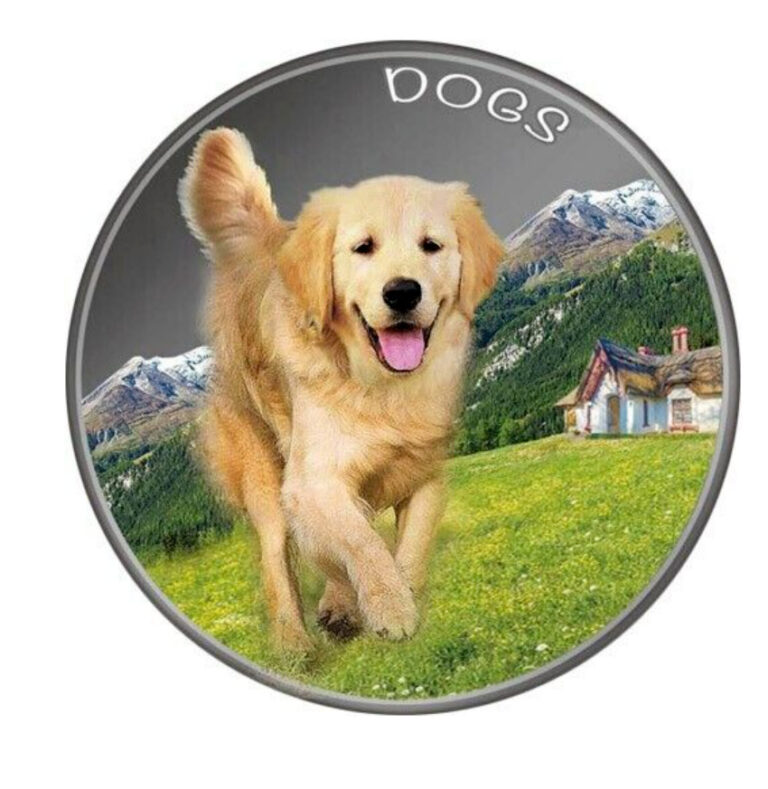 Read more about the article 2022 Fiji Dogs – Golden Retriever Colorized 1 oz .999 Silver BU Coin