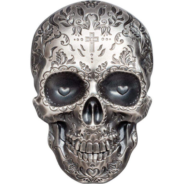Read more about the article 2018 Palau $5  LA CATRINA SKULL  1oz 999 Silver Coin  W/BOX and COA