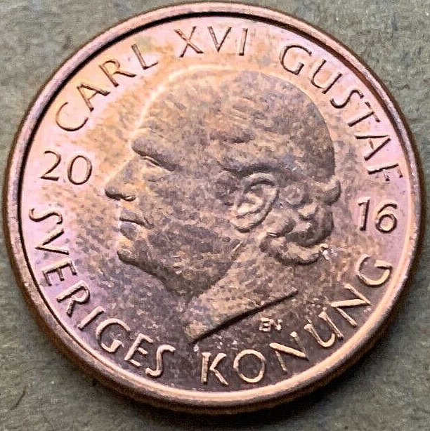 Read more about the article 2016 Sweden 1 Krona Coin UNC  Solar corona  #X94