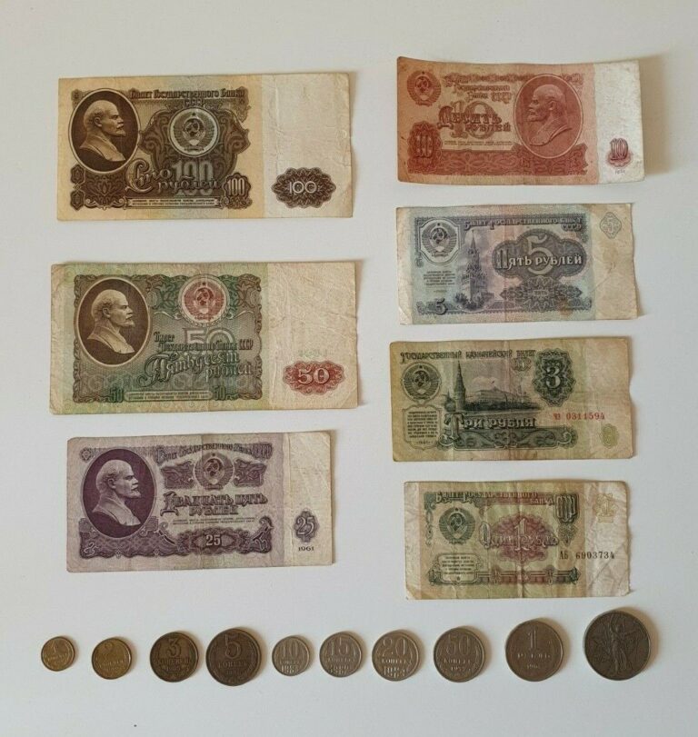 Read more about the article Full set Soviet Union Money USSR Coins Rubles Kopeks Anniversary Banknotes