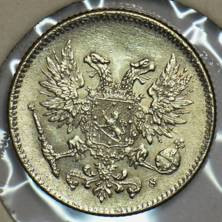 Read more about the article Finland 1917 50 Pennia Eagle animal UNC 298339 combine shipping