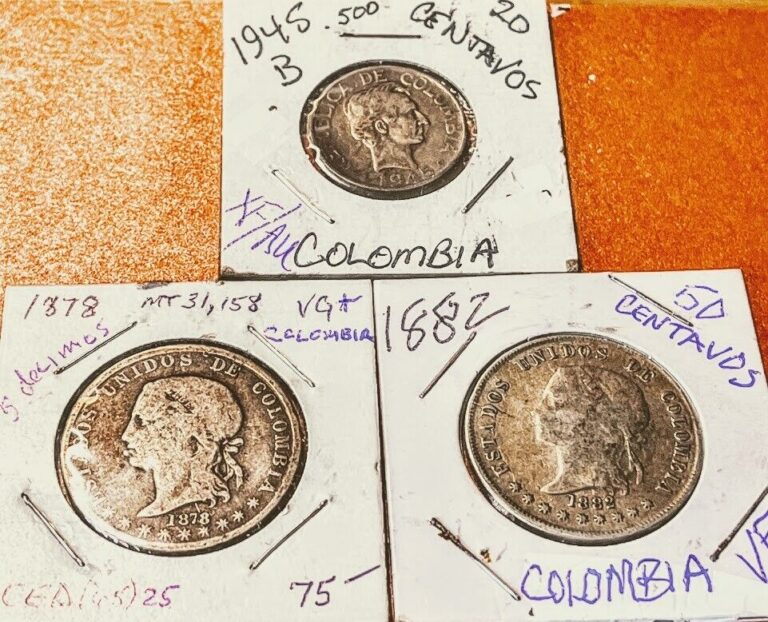 Read more about the article Colombia Silver 3 coin collection/Scarce  Genuine