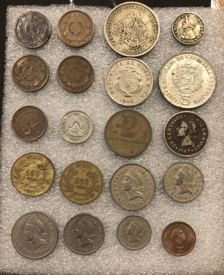 Read more about the article 1910-2005-20 Coins-Central and South America Costa Rica Mexico DR Brazil Panama