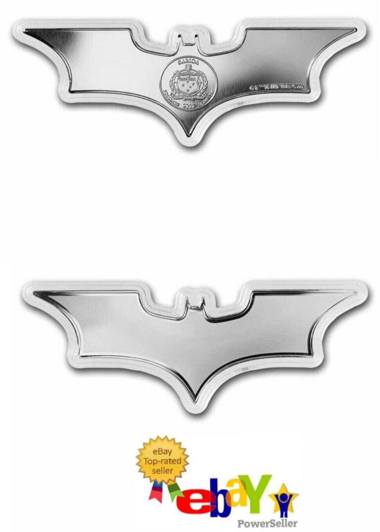 Read more about the article 2022 Samoa Batman Batarang Shaped BU 1 oz DC Comic Silver Coin In Custom Capsule