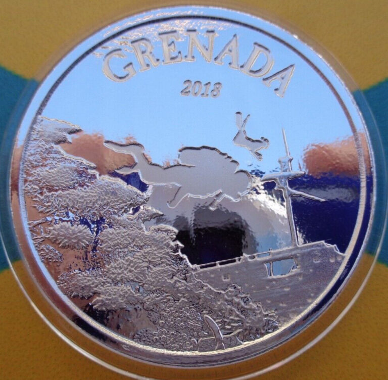 Read more about the article 2018 Grenada DIVING PARADISE $2 silver BU coin .999 fine silver