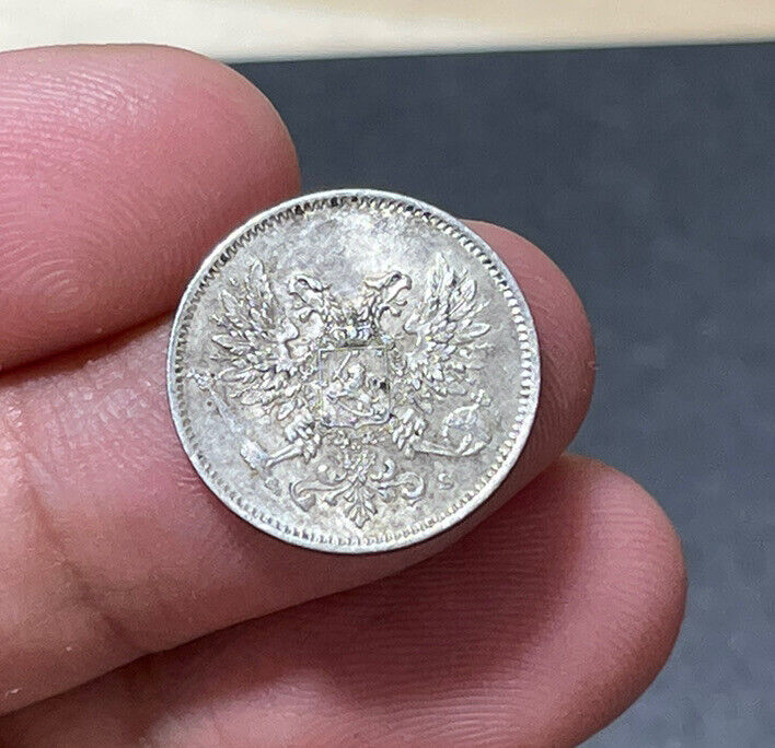 Read more about the article 1917 Finland 25 Pennia Silver Coin