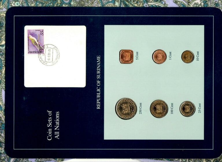 Read more about the article Coin Sets of All Nations Suriname UNC 1987-1989 10 25 100 250 cents 1989