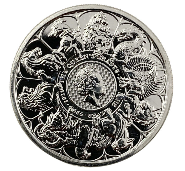 Read more about the article 2021 2 Oz British Silver Queen’s Beast Collection Completer Coin BU