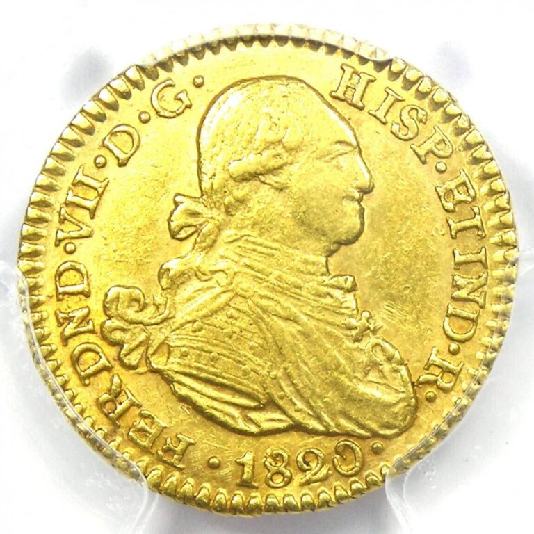 Read more about the article 1820 Colombia Ferdinand VII Escudo Gold Coin 1E – Certified PCGS AU Details