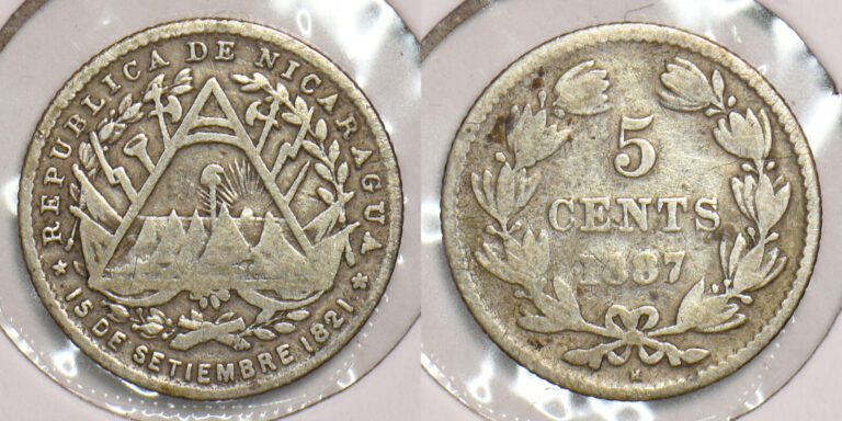 Read more about the article Nicaragua 1887 5 Centavos P150110 combine shipping