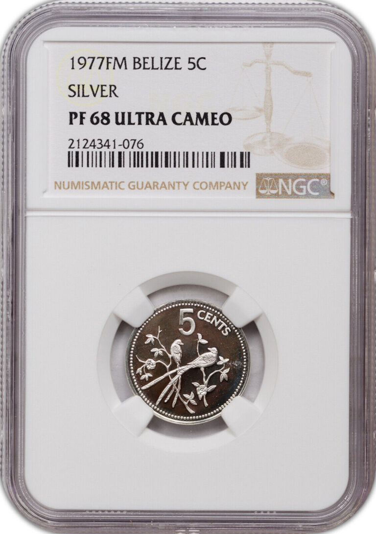 Read more about the article 1977-FM BELIZE 5 CENTS SILVER PF 68 UC NGC COIN FINEST KNOWN