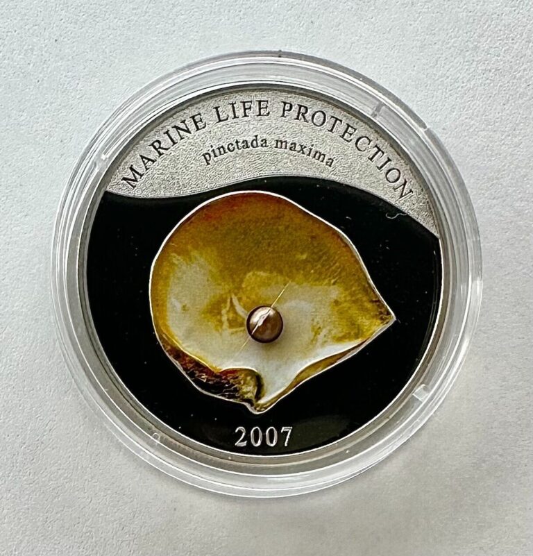 Read more about the article Palau OYSTER PEARL $5 Silver Proof Coin 2007 w COA