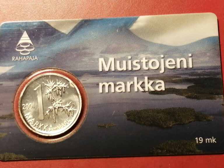 Read more about the article *Finland *Commemorative 1 markka*For memory 1 markka-1860-2001 * Cond-UNC*