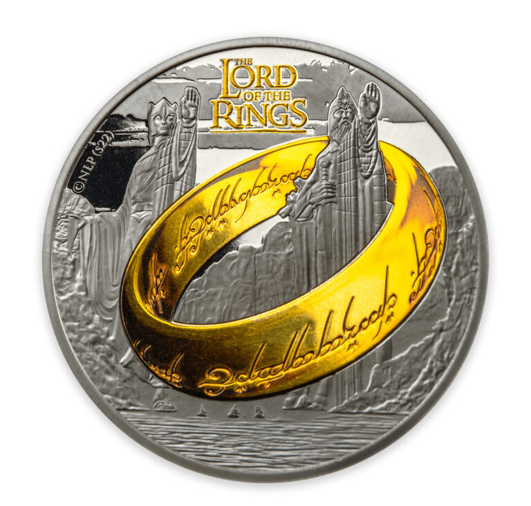 Read more about the article 2023 Samoa ARGONATH Lord Of The Rings 1 Oz Silver Coin 5$  Black Platinum Finish