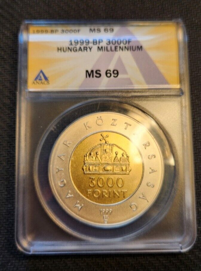 Read more about the article 1999 Hungary 3000 Forint Gold And Silver Graded Coin MS 69 ANACS